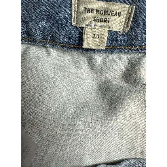Madewell Size 30 Womens Blue 100% Cotton Stretch Pockets Denim Mom Shorts - Picture 8 of 10